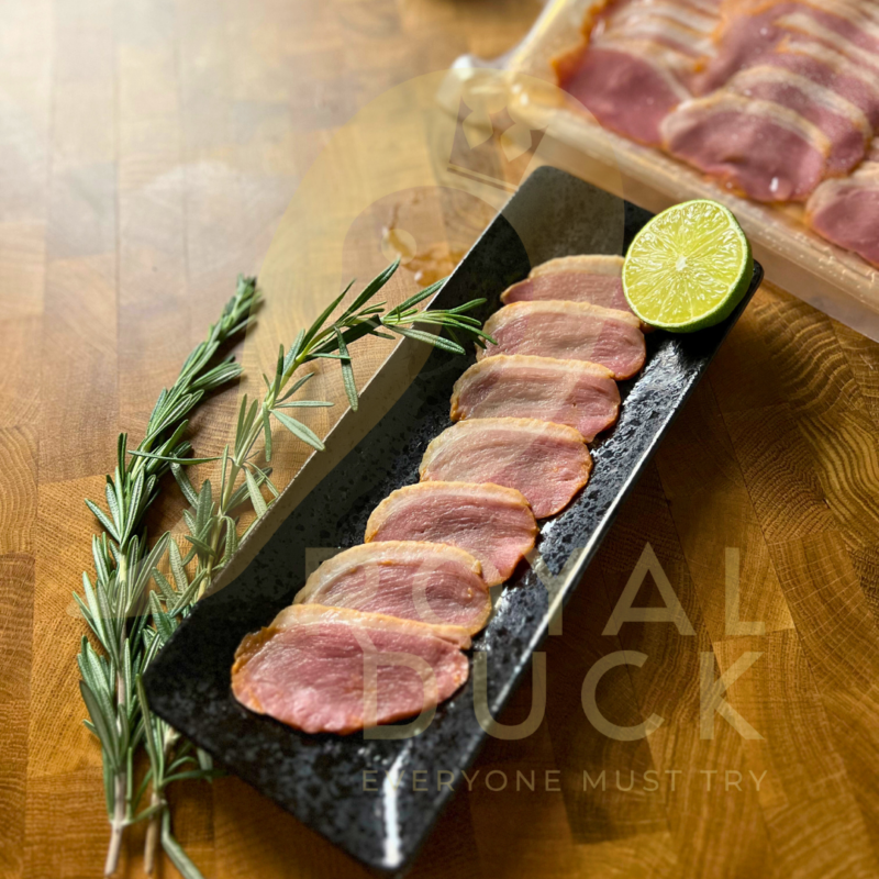 Ready Cooked Smoked Duck Sliced (Tray) - Royal Duck